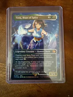 (Foil) Yuna, Hope of Spira (Borderless) (Chocobo Track Foil) (571) FINAL FANTASY - Image 1