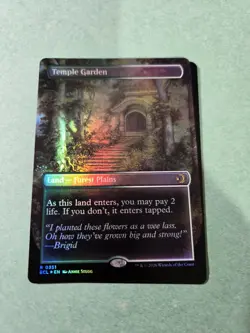 Temple Garden - Foil - Borderless Lorwyn Eclipsed MTG - NM - Image 1