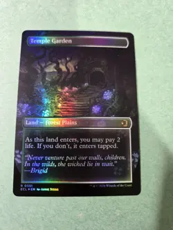 Temple Garden - Foil - Borderless Lorwyn Eclipsed MTG - NM - Image 2