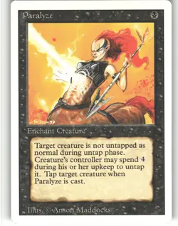 Paralyze - Unlimited Edition - MTG - Common - # - NM - Image 1