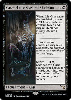 x4 Case of the Stashed Skeleton MKM MTG 80 RARE M/NM 4x - Image 1