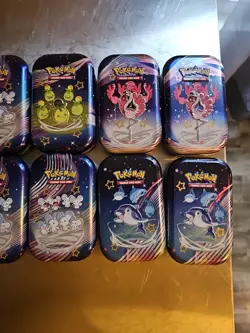 Pokemon Paldean Fates Mini Tin Collection w/ Stickers - No Cards - Lot Of 12 - Image 3