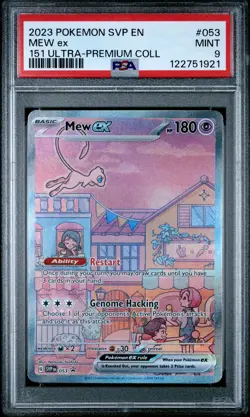 2023 POKEMON SVP EN-SV BLACK STAR PROMO 151 ULTRA-PREM COLL #053 MEW EX PSA 9 - Image 1