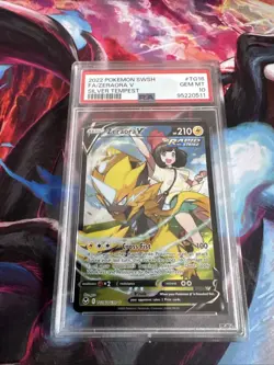 2022 POKEMON SWORD & SHIELD SILVER TEMPEST #TG16 FULL ART/ZERAORA V PSA 10 - Image 1