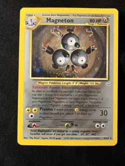 LP Pokemon TCG Magneton Holo Rare 10/64 Neo Revelation Unlimited - Image 1