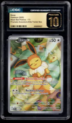 2025 POKEMON TCG EEVEE BLACK STAR PROMO 173 CGC PRISTINE 10 - Image 1