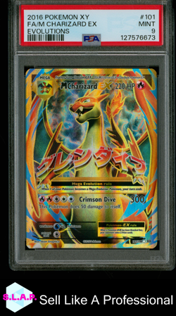 FA/M CHARIZARD EX EVOLUTIONS POKEMON XY EVOLUTIONS 2016 101 PSA 9 - Image 1