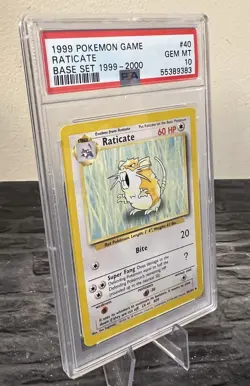 1999 POKEMON BASE SET 1999-2000 “4TH PRINT” #40 RATICATE PSA 10 - Image 1