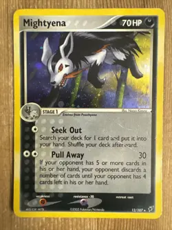 Pokemon TCG Mightyena EX Deoxys 12/107 Holo Holo Rare MP - Image 1