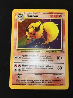 Pokemon Jungle Holo Flareon 3/64 Rare VLP - Image 2