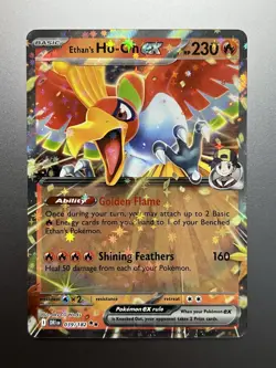 Pokemon - Ethan's Ho-Oh EX 039/182 Double Rare, SV: Destined Rivals, Holo, NM - Image 1