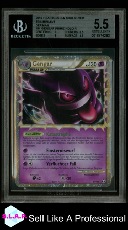 GENGAR POKEMON 94 2010 HEARTGOLD SOULSILVER TRIUMPHANT PRIME HOLO GER BGS 5.5 - Image 1