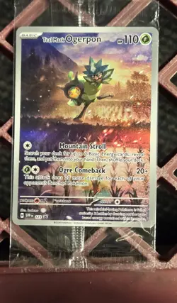 Pokemon TCG Teal Mask Ogerpon SVP 123 ETB Promo Sealed & 024/167 Holo - NM - Image 1