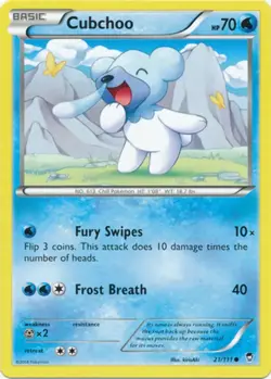 Cubchoo - 21/111 - Common - Pokemon Furious Fists - Image 1