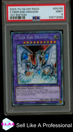 CYBER END DRAGON 1ST EDITION YU-GI-OH! RA03 2024 EN156 PSA 9 - Image 1
