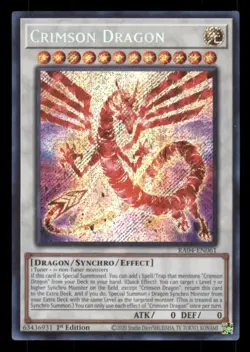 Yugioh Crimson Dragon (Secret Rare) #RA04-EN061 Quarter Century Stampede NM - Image 1