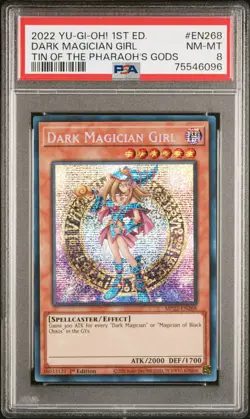 2022 YU-GI-OH! MP22 | 1ST EDITION #EN268 DARK MAGICIAN GIRL PSA 8 - Image 1