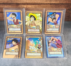 1999 - 2001 One Piece Carddass Hyper Battle Luffy "Rookie" Holo Lot (C01 + more) - Image 1