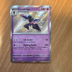 Pokemon Card Ceruledge 162/091 Scarlet Violet Paldean Fates Shiny Rare NM - Image 1