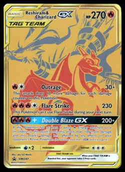 Pokemon Cards Reshiram & Charizard GX SM247 SM Black Star Promos Promo NM - Image 1