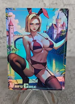 Android 18 DBZ Trading Card Waifu Goddess Story Anime Girl holo Karte Manga Full - Image 1
