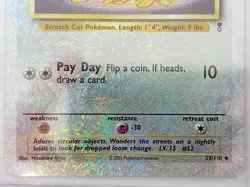 POKEMON Meowth Holo Card 2002 Nintendo Collectible - OF087 - Image 2