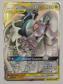 Arceus & Dialga & Palkia GX 156/236 Sm-Cosmic Eclipse Holo Pokemon Card NM+ - Image 1