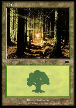 Forest (349) -Foil Medium Play MTG Onslaught - Image 1