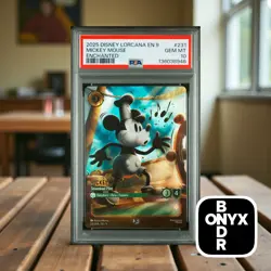 PSA 10 Mickey Mouse: Steamboat Pilot (Enchanted) Fabled 231/204 Lorcana Card - Image 1