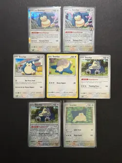 7 Snorlax ex Pokemon Card Collection Reverse Holo Rare SWSH SV PTCG - Image 1