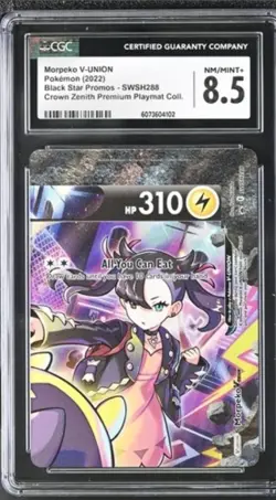 Pokemon Morpeko V-Union SWSH288 2023 Black Star Promo Card Near Mint Condition - Image 1