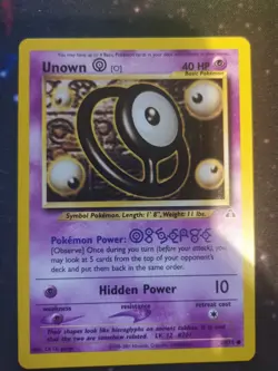 Unown O Neo Discovery NM, 69/75 Pokemon Card. - Image 1