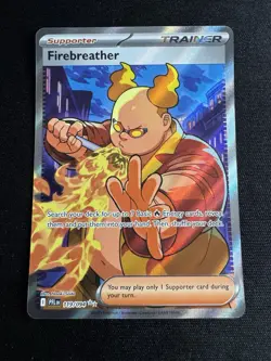 Pokemon TCG Firebreather 119/094 Me02: Phantasmal Flames Full Art Holo Card NM - Image 1