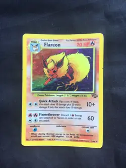Pokemon Cards: Jungle Rare Holo: Flareon 3/64 - Image 1