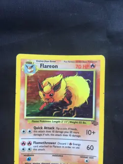 Pokemon Cards: Jungle Rare Holo: Flareon 3/64 - Image 2