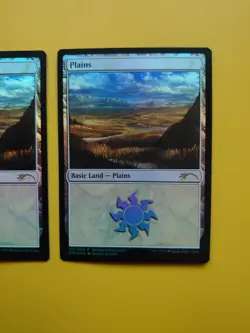 MTG Card. Plains x2 Standard Showdown Land FOIL as pictures- Alayna Danner - Image 3