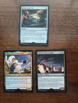 MTG Avatar The Last Airbender Misprints: White Lotus Tile, Phoenix Fleet, Sokka - Image 1
