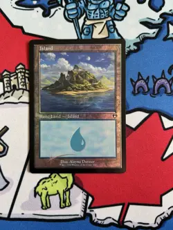 Island x1 Mtg Foil Retro Frame Commander Masters - Image 1