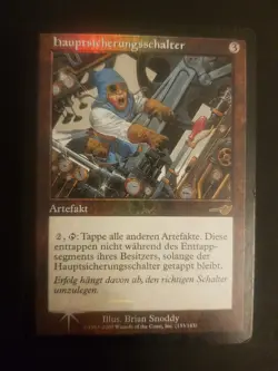 FOIL Hauptsicherungsschalter, Nemesis Rare, Premodern Magic Mtg Karten Sammlung - Image 1