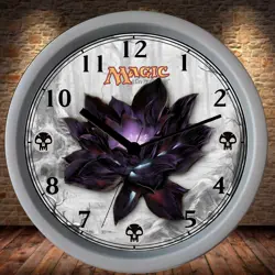 Black Lotus 9" Custom Designed Clock MTG Magic the Gathering - Image 1