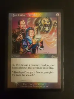 FOIL Quicksilver Amulet, Urzas Legacy Rare, Premodern Magic Mtg Karten Sammlung - Image 1