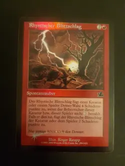 FOIL Rhystischer Blitzschlag, Rhystic Bolt, Premodern Magic Mtg Karten Sammlung - Image 1