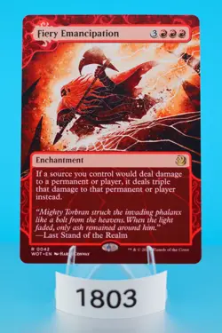 MTG Fiery Emancipation Wilds of Eldraine: Enchanting Tales Regular #42 - Image 1