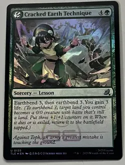 MTG Avatar: TLE Cracked Earth Technique Sorcery - Lesson UNCOMMON FOIL #0135 - Image 1