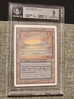 BGS 9 Unlimited Underground Sea Mint Graded MTG Dual Land Reserved List See Desc - Image 1