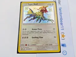 Type: Null SHINY HOLO RARE card SV45/SV94 Sun & Moon Hidden Fates 2019 Pokemon - Image 2