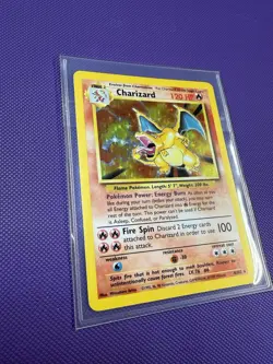 Pokemon TCG Charizard Base Set 4/102 Holo Rare LP-MP (Pics) Original Owner - Image 1