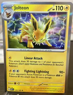 Pokemon TCG Jolteon Scarlet & Violet-151 135/165 Holo Holo Rare - Image 1