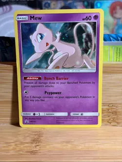 MEW SM215 Sun&Moon Black Star Promo Holo Pokemon TCG Lightly Played - Image 1