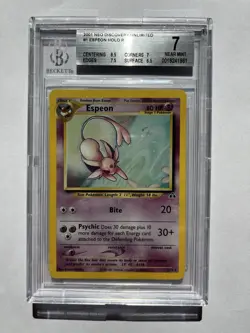 Pokemon TCG 2001 Neo Discovery Espeon HOLO - BGS 7 NEAR MINT - Image 1